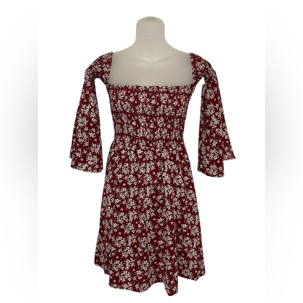 Floral Red Dress